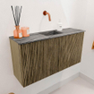Mondiaz JOYA-DLUX 80cm meuble de toilette - couleur Dusk - Vasque FAYE position Milieu Sans trou de robinet couleur Sombra. SW1426135