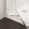 Crosswater Clear 6 porte de douche - pivotante en profil - 100x195cm - avec verre de sécurité 6mm - clair - noir mat SW487108