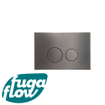 FugaFlow Metal Bedieningsplaat - bedieningspaneel voor Geberit UP320 inbouwreservoir - dualflush - ronde knoppen - metaal gunmetal - Black Friday - SW999925