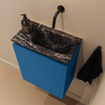 MONDIAZ TURE-DLUX Meuble toilette - 40cm - Jeans - EDEN - vasque Lava - position droite - sans trou de robinet SW1103840