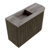 Mondiaz JOYA-DLUX 61.6cm toiletmeubel - ronding rechts kleur Shadow - Wastafel FAYE positie Links Zonder kraangat kleur Oza. SW1425059