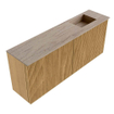 Mondiaz JOYA-DLUX 100cm toiletmeubel - kleur Oak - Wastafel FAYE positie Rechts 1 kraangat kleur Saba. SW1424172