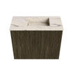 Mondiaz JOYA-DLUX Meuble de toilette 50cm - couleur Shadow - Lavabo FAYE position Droite 1 trou de robinet couleur Nata. SW1424942