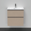 Duravit D-Neo wastafelonderkast 61x62.5x37.2cm 2 lades Linnen Mat SW641477