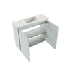 MONDIAZ TURE-DLUX Meuble toilette - 60cm - Greey - EDEN - vasque Ostra - position centrale - sans trou de robinet SW1104862