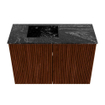 Mondiaz JOYA-DLUX 60cm toiletmeubel - kleur Ruby - Wastafel FAYE positie Links 1 kraangat kleur Lava. SW1423622
