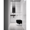 Clou Mini Wash Me fontein 45x19cm zonder kraangat en plug kranenbank links Keramiek Zwart mat SW9312