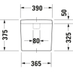 Duravit D Code Réservoir pour WC à poser avec connexion dessous Blanc 0315247