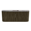 Mondiaz JOYA-DLUX 103.2cm toiletmeubel - ronding links en rechts kleur Shadow - Wastafel FAYE positie Midden Zonder kraangat kleur Sombra. SW1425245