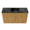 Mondiaz JOYA-DLUX 70cm meuble de salle de bains - couleur Oak - Vasque FAYE position Milieu 1 trou de robinet couleur Lava. SW1422056
