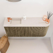 Mondiaz JOYA-DLUX 91.6cm toiletmeubel - ronding rechts kleur Dusk - Wastafel FAYE positie Links 1 kraangat kleur Meli. SW1425854