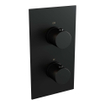 BRAUER Black Edition Regendoucheset inbouw - hoofddouche 20cm - gladde knop - inclusief inbouwdeel - handdouche staaf 1 stand - glijstang - mat zwart SW538413