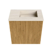 Mondiaz JOYA-DLUX Meuble de toilette 40cm - couleur Oak - Vasque FAYE position Droite 1 trou de robinet couleur Meli SW1423933