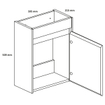 Differnz Hurra Meuble lave-mains - 39,5x52x21,5cm - vert SW1236923