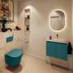 MONDIAZ TURE-DLUX Meuble de toilettes 60 cm Smag. EDEN lavabo Frappe position droite. Sans trou de robinet. SW1103014
