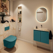 MONDIAZ TURE-DLUX Meuble toilette - 60cm - Smag - EDEN - vasque Frappe - position droite - sans trou de robinet SW1103014