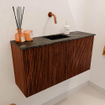 Mondiaz JOYA-DLUX 80cm toiletmeubel - kleur Ruby - Wastafel FAYE positie Midden Zonder kraangat kleur Lava. SW1423619