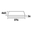 Saniclass Plan vasque 59.6x3.6x46cm MFC Almond SW499561