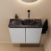 MONDIAZ TURE-DLUX Meuble de toilettes 60 cm Plata. EDEN lavabo Lava position droite. Sans trou de robinet. SW1103945