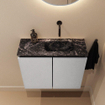 MONDIAZ TURE-DLUX Meuble toilette - 60cm - Plata - EDEN - vasque Lava - position droite - sans trou de robinet SW1103945