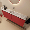 MONDIAZ TURE-DLUX Meuble toilette - 120cm - Fire - EDEN - vasque Glace - position centrale - sans trou de robinet SW1103304