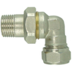 Riko raccord de radiateur 3 pièces 1/2x15 à compression coudé nickelé GA74676