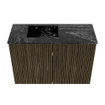 Mondiaz JOYA-DLUX 60cm toiletmeubel - kleur Shadow - Wastafel FAYE positie Links 1 kraangat kleur Lava. SW1422842