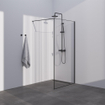 Brauer Season Douche à l'italienne - 90x200cm - verre clair avec cadre - Noir SW1039028