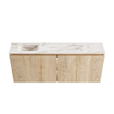 MONDIAZ TURE-DLUX Meuble de toilettes 120 cm Washed Oak. Lavabo EDEN Frappe position gauche. Avec 1 trou de robinet. SW1103112