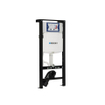 QeramiQ Dely Toiletset - 36.3x51.7cm - diepspoel - rimless - Inbouwreservoir met Geberit UP320 spoelmechanisme - softclose toilet zitting 35 mm - mat witte bedieningsplaat - rechthoekige knoppen - wit glans SW1413230