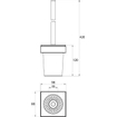 Emco Liaison Support pour brosse WCs avec élément amovible en verre Chromé SW158941
