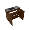 MONDIAZ TURE-DLUX Meuble toilette - 60cm - Rust - EDEN - vasque Lava - position gauche - sans trou de robinet SW1103983