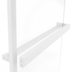 FugaFlow Eccelente Porte-serviettes d'accès pour douche à l'italienne - pinces - raccourcissable - blanc mat SW1408648