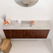 Mondiaz JOYA-DLUX 100cm toiletmeubel - kleur Ruby - Wastafel FAYE positie Midden 1 kraangat kleur Glace. SW1423547