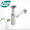 FugaFlow Efficiente Anta siphon avec tuyaux mural et rosette model chrome SW1125260