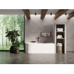 Looox Bath collection hoekbad - 170x70x55cm - rechts - wit glans SW810126