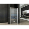 Wiesbaden Maki Porte de niche pliante droite 800 x 2000 x 8 mm verre clair nano chrome SW95429