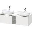 Duravit D-neo Meuble sous vasque 140x55x45.9cm 2 tiroirs Blanc mat mat SW641185