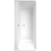Villeroy & Boch Collaro baignoire d''angle semi-indépendante - 180x80cm - rectangulaire angle droit trop-plein chrome Acrylique Blanc Brillant SW354291