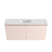 MONDIAZ TURE-DLUX Meuble toilette - 100cm - Rosee - EDEN - vasque Opalo - position centrale - 1 trou de robinet SW1104484