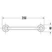 Duravit D Code barre de baignoire 25cm chrome 0293310