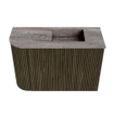 Mondiaz JOYA-DLUX 61.6cm toiletmeubel - ronding links kleur Shadow - Wastafel FAYE positie Rechts 1 kraangat kleur Oza. SW1425067