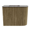 Mondiaz JOYA-DLUX 51.6cm toiletmeubel - ronding rechts kleur Dusk - Wastafel FAYE positie Links Zonder kraangat kleur Sombra. SW1426150