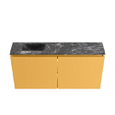 MONDIAZ TURE-DLUX meuble WC 100 cm Ocher. EDEN lavabo Lava position gauche. Sans trou de robinet. SW1103908