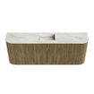 Mondiaz JOYA-DLUX 113.2cm toiletmeubel - ronding links en rechts kleur Dusk - Wastafel FAYE positie Midden Zonder kraangat kleur Ostra. SW1423440