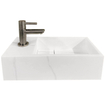 Wiesbaden Noble fontein links Solid surface 36 x 18 x 10 cm marmer wit SW724076