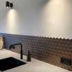 La mosaïque Mosaic Factory Barcelona - 28,2x32,1cm - carrelage mural - Hexagone - Porcelaine - Bronze Métallique (bronze) - à l'unité SW397934
