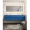 Mondiaz VICA ensemble de meuble de salle de bain - 200cm - meuble sous-vasque jeans - 4 tiroirs - lavabo cloud double - 2 trous de robinet version XL 60cm de haut SW1090419