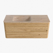 Mondiaz CIRO-DLUX Badkamermeubelset - 120x45x50cm - Solid surface wastafel Saba - 1 wasbak Links - 1 kraangat - 2 lades - Oak SW1531296
