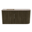 Mondiaz JOYA-DLUX Meuble de salle de bains 81.6cm - arrondi droit couleur Shadow - Vasque FAYE position Gauche Sans trou de robinet couleur Arena SW1424827